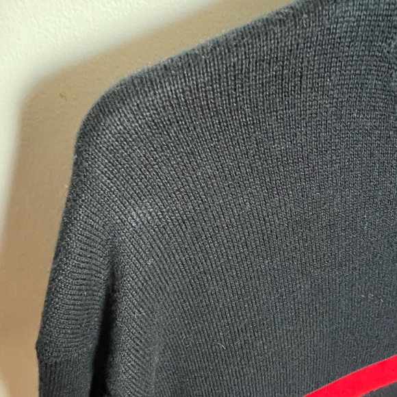 Ben Sherman Mens Size Medium Red & Blue Striped Crew Neck Pullover Sweater - Picture 4 of 5